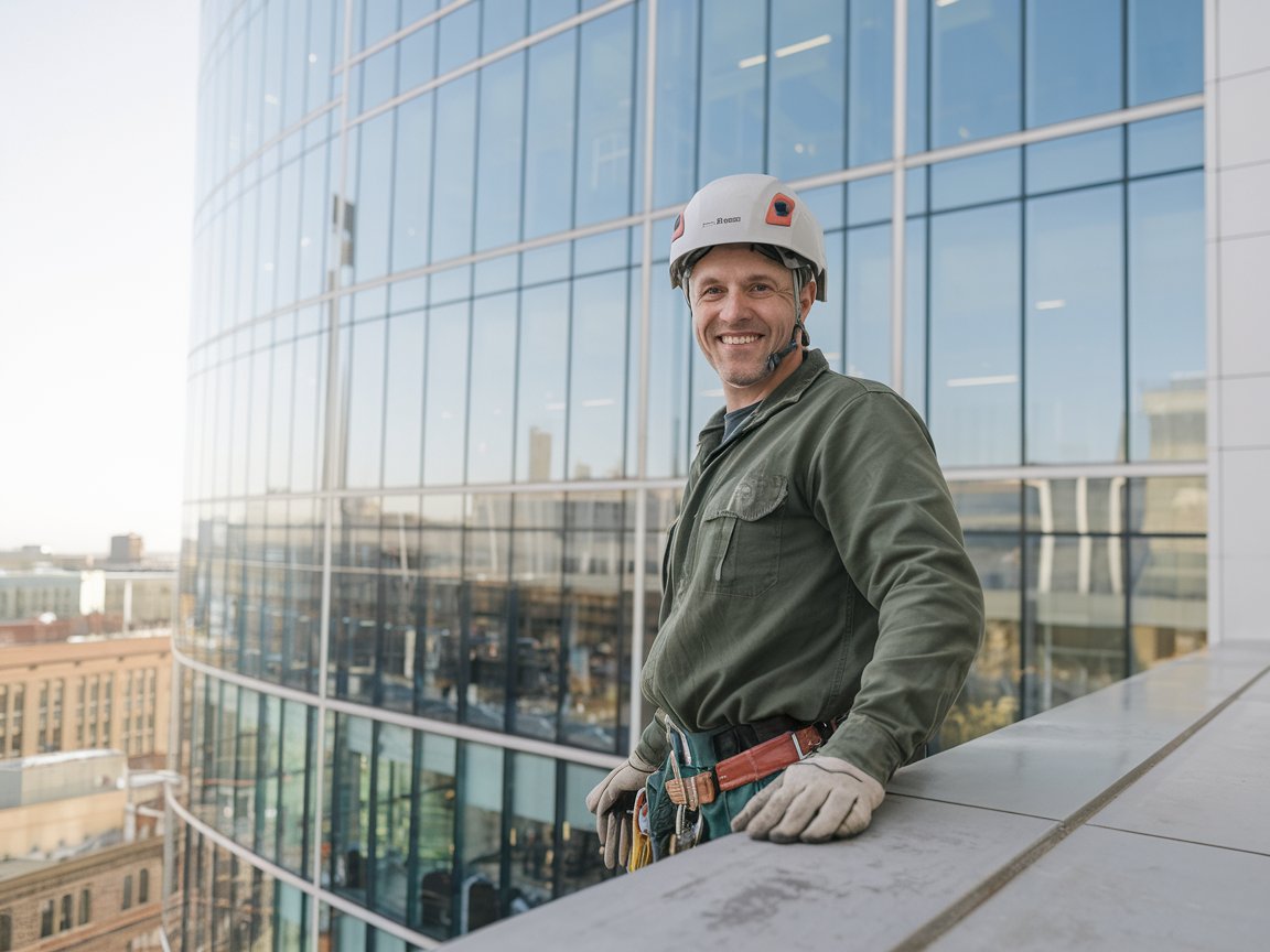 Harnessing Safety and Efficiency in High-Reach Window Cleaning